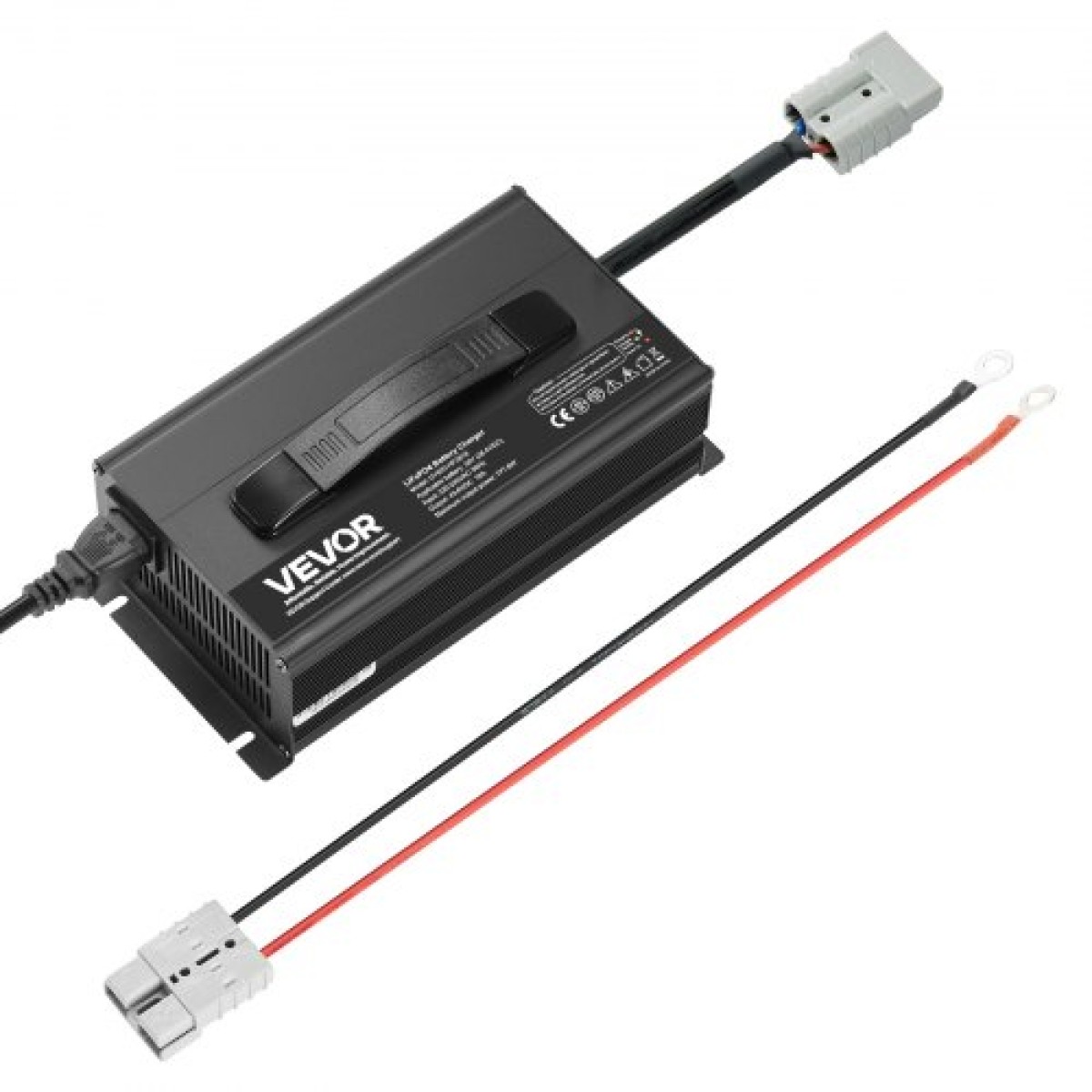 Φορτιστής μπαταριών λιθίου VEVOR 36V 18A, 43,8V, AC-DC LiFePO4 Smart Charger, με βύσμα Anderson, ένδειξη LED, ενεργοποίηση 0V, για επαναφορτιζόμενες μπαταρίες λιθίου LiFePO4 Deep Cycle Boat, RV