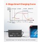 Φορτιστής μπαταριών λιθίου VEVOR 36V 18A, 43,8V, AC-DC LiFePO4 Smart Charger, με βύσμα Anderson, ένδειξη LED, ενεργοποίηση 0V, για επαναφορτιζόμενες μπαταρίες λιθίου LiFePO4 Deep Cycle Boat, RV