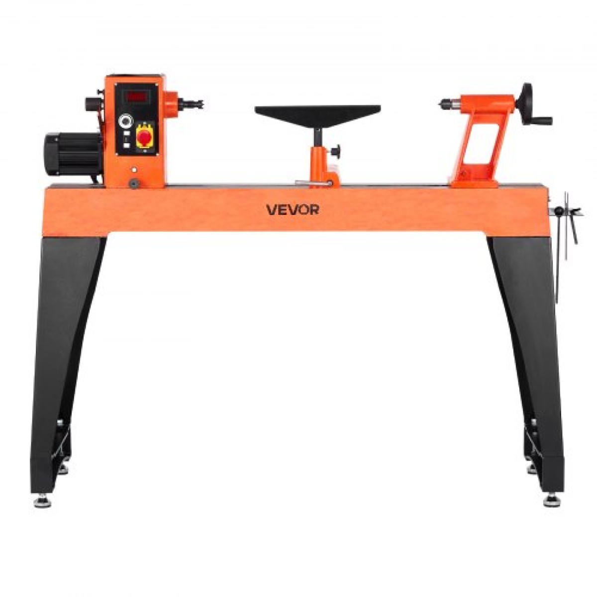 VEVOR Ξυλουργικός Τόρνος, 1500W / 2 HP, Μηχανή τόρνου ξύλου με μεταβλητή ταχύτητα 0 έως 3200 RPM, Πάγκος εργασίας 457 x 1020 mm, κινητήρας συνεχούς ρεύματος χωρίς ψήκτρες, σώμα από χυτοσίδηρο, στήριγμα εργαλείων, για μεσαία έως μεγάλα έργα Επεξεργασία ξύλ