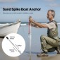 VEVOR Sand Spike Boat Anchor, 90 cm Slide Anchor Shore Spike, γαλβανισμένο ανθρακούχο χάλυβα Boat Shore Anchors, Shallow Water Beach Anchor, for Securing Jet Ski PWC Pontoon Kayak σε παραλίες και Sandbars