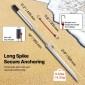 VEVOR Sand Spike Boat Anchor, 90 cm Slide Anchor Shore Spike, γαλβανισμένο ανθρακούχο χάλυβα Boat Shore Anchors, Shallow Water Beach Anchor, for Securing Jet Ski PWC Pontoon Kayak σε παραλίες και Sandbars