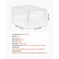 Κουτιά αποθήκευσης παπουτσιών VEVOR, 9 Pack Clear στοιβαζόμενα κουτιά παπουτσιών Οργανοθήκη αποθήκευσης με μαγνητική πόρτα, προσαρμοσμένη στο μέγεθος US 13, πλαστικά δοχεία για αθλητικά παπούτσια για ψηλοτάκουνα, μπότες και καπέλα, διάφανο λευκό
