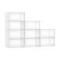 Κουτιά αποθήκευσης παπουτσιών VEVOR, 9 Pack Clear στοιβαζόμενα κουτιά παπουτσιών Οργανοθήκη αποθήκευσης με μαγνητική πόρτα, προσαρμοσμένη στο μέγεθος US 13, πλαστικά δοχεία για αθλητικά παπούτσια για ψηλοτάκουνα, μπότες και καπέλα, διάφανο λευκό