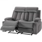Ανακλινόμενος καναπές VEVOR Loveseat, Ηλεκτρικός ανακλινόμενος καναπές με θέρμανση και μασάζ, Ηλεκτρικός βελούδινος καναπές με θύρες USB, ποτηροθήκες και πλαϊνές τσάντες, διπλή καρέκλα Loveseat για σαλόνι, γκρι