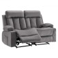 Ανακλινόμενος καναπές VEVOR Loveseat, Ηλεκτρικός ανακλινόμενος καναπές με θέρμανση και μασάζ, Ηλεκτρικός βελούδινος καναπές με θύρες USB, ποτηροθήκες και πλαϊνές τσάντες, διπλή καρέκλα Loveseat για σαλόνι, γκρι