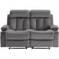 Ανακλινόμενος καναπές VEVOR Loveseat, Ηλεκτρικός ανακλινόμενος καναπές με θέρμανση και μασάζ, Ηλεκτρικός βελούδινος καναπές με θύρες USB, ποτηροθήκες και πλαϊνές τσάντες, διπλή καρέκλα Loveseat για σαλόνι, γκρι