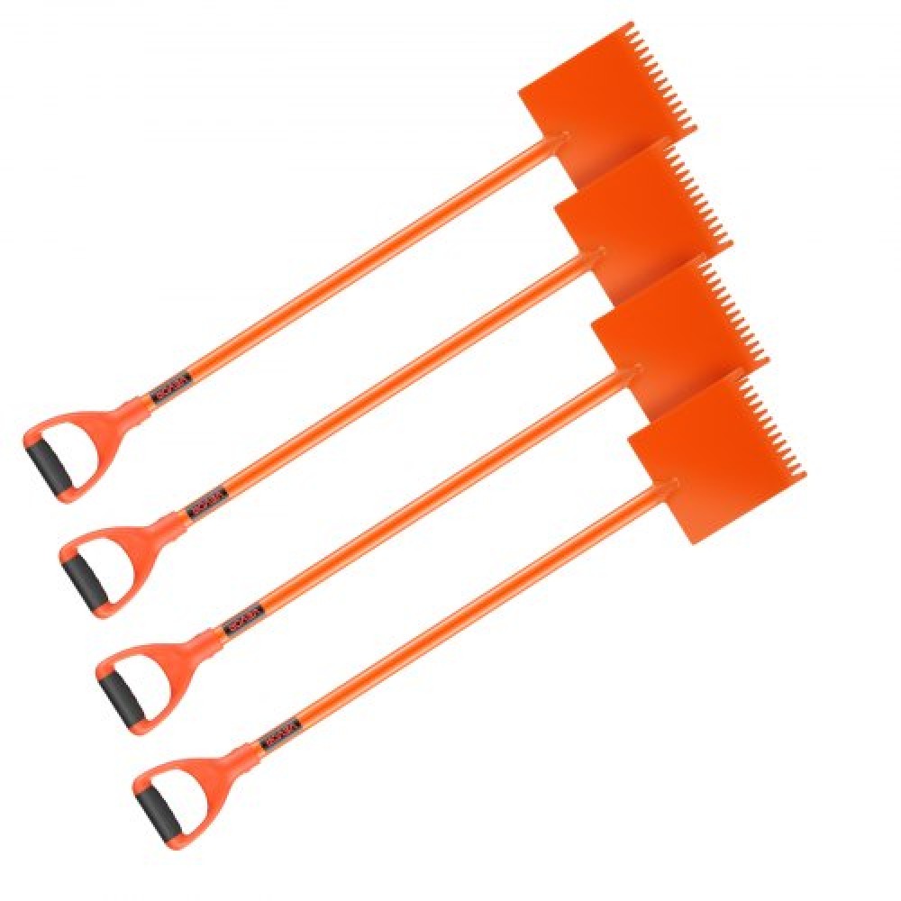 VEVOR Shingle Shovel 4 Pack, D-Grip Handle Shingle Roof Ripper, Υψηλής σκληρότητας 45# Χάλυβας & Ελαφρύ Εργαλείο στέγης και καρφιών που αποσπάται εύκολα, ιδανικό για εμπορική και οικιακή χρήση, πορτοκαλί