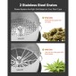 VEVOR Manual Bud Leaf Trimmer, 370mm Reaper Bowl Bud Trimmer με λεπίδες από ανοξείδωτο χάλυβα, οπτική κοπή, υγρή και στεγνή υδροπονική μηχανή κοπής με δίσκο, περιστρεφόμενη περιστροφή για λουλούδια φυτών