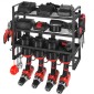Βάση τοίχου VEVOR Power Tool Organizer, ράφι αποθήκευσης 4 επιπέδων με 4 θήκες για τρυπάνια, θήκη εργαλείων και ράφι αποθήκευσης με κατσαβίδι, οργάνωση εργαλείων γκαράζ για γκαράζ, πάγκο εργασίας και εργαστήριο