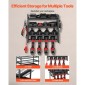 Βάση τοίχου VEVOR Power Tool Organizer, ράφι αποθήκευσης 4 επιπέδων με 4 θήκες για τρυπάνια, θήκη εργαλείων και ράφι αποθήκευσης με κατσαβίδι, οργάνωση εργαλείων γκαράζ για γκαράζ, πάγκο εργασίας και εργαστήριο