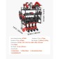 Βάση τοίχου VEVOR Power Tool Organizer, ράφι αποθήκευσης 4 επιπέδων με 4 θήκες για τρυπάνια, θήκη εργαλείων και ράφι αποθήκευσης με κατσαβίδι, οργάνωση εργαλείων γκαράζ για γκαράζ, πάγκο εργασίας και εργαστήριο