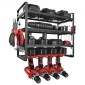 Βάση τοίχου VEVOR Power Tool Organizer, ράφι αποθήκευσης 4 επιπέδων με 4 θήκες για τρυπάνια, θήκη εργαλείων και ράφι αποθήκευσης με κατσαβίδι, οργάνωση εργαλείων γκαράζ για γκαράζ, πάγκο εργασίας και εργαστήριο