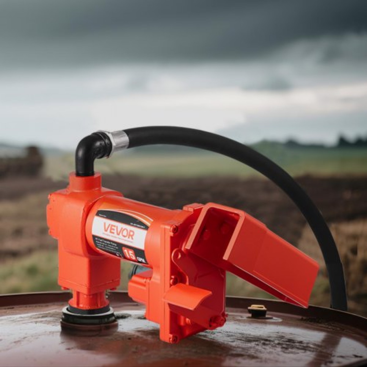 Αντλία μεταφοράς καυσίμου VEVOR 230V, 15 GPM 57 L/min, AC Electric Oil Transfer Pump, με αυτόματο κλείσιμο ακροφύσιο καυσίμου & σωλήνα εκκένωσης, κιτ υψηλής ροής για μείγματα βενζίνης, ντίζελ, κηροζίνης, βιοντίζελ, αιθανόλης