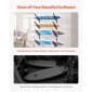 Βάση τοίχου VEVOR Surfboard, Οριζόντια σχάρα σανίδας 4 επιπέδων για αποθήκευση και οθόνη, ρυθμιζόμενο ύψος μεταλλική βάση στήριξης, θήκη Surf για Snowboard, Kiteboard, Shortboard, Σκι