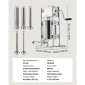 VEVOR Manual Sausage Stuffer, 22 LBS / 10 L Vertical Meat Stuffer, Dual-Speed ​​Sausage Stuffer Meat filler, Inox Heavy Duty filler with 5 Stuffing Tube, για Εμπορική & οικιακή χρήση