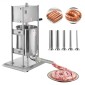 VEVOR Manual Sausage Stuffer, 22 LBS / 10 L Vertical Meat Stuffer, Dual-Speed ​​Sausage Stuffer Meat filler, Inox Heavy Duty filler with 5 Stuffing Tube, για Εμπορική & οικιακή χρήση