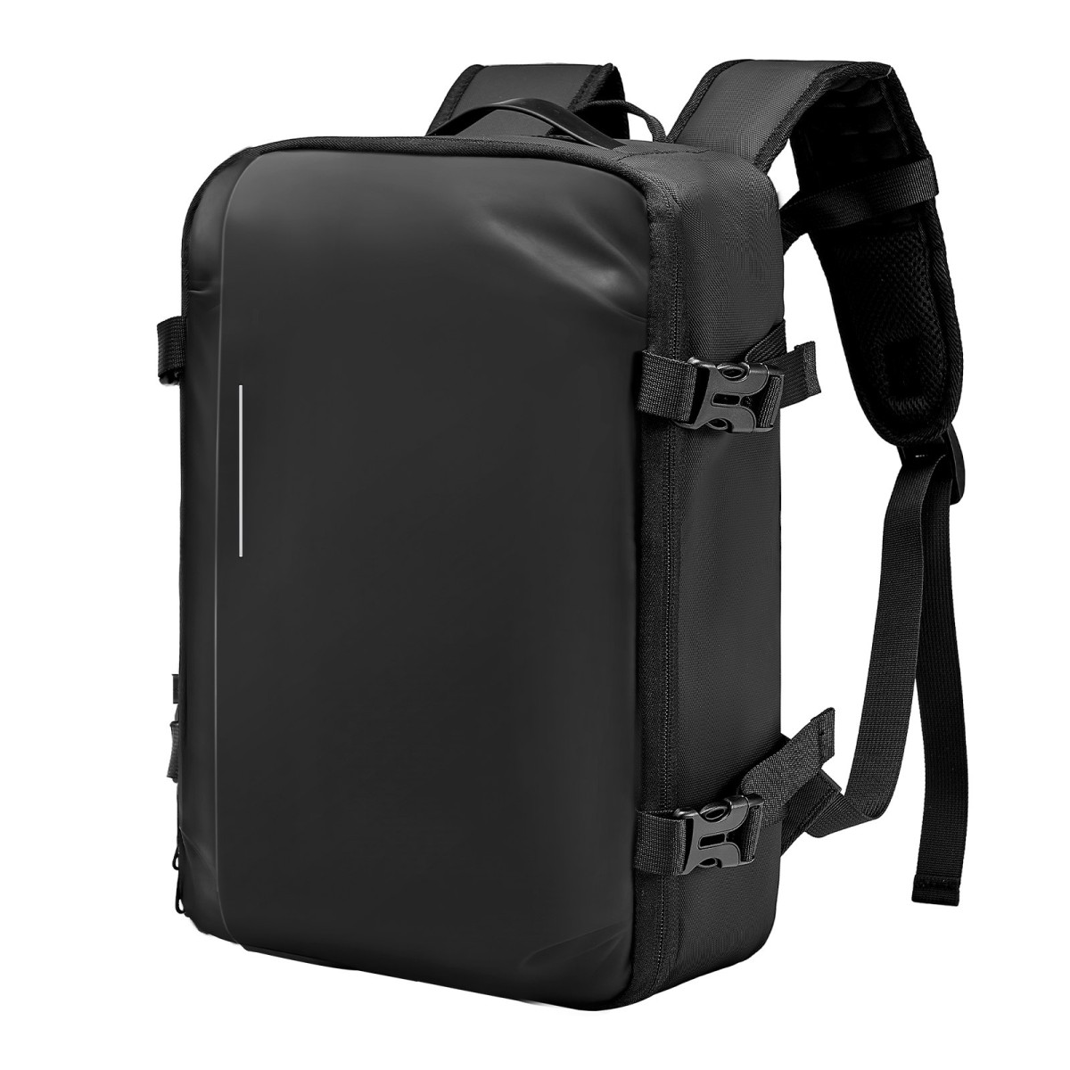 VEVOR Vacuum Travel Backpack, 35L, Vacuum Seal Compression Backpack με αντλία αέρα, Πολλαπλές τσέπες & θήκες, Αδιάβροχη χειραποσκευή βαλίτσας, Casual τσάντα προσωπικών αντικειμένων, Μαύρη