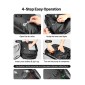 VEVOR Vacuum Travel Backpack, 35L, Vacuum Seal Compression Backpack με αντλία αέρα, Πολλαπλές τσέπες & θήκες, Αδιάβροχη χειραποσκευή βαλίτσας, Casual τσάντα προσωπικών αντικειμένων, Μαύρη