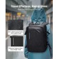 VEVOR Vacuum Travel Backpack, 35L, Vacuum Seal Compression Backpack με αντλία αέρα, Πολλαπλές τσέπες & θήκες, Αδιάβροχη χειραποσκευή βαλίτσας, Casual τσάντα προσωπικών αντικειμένων, Μαύρη