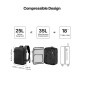 VEVOR Vacuum Travel Backpack, 35L, Vacuum Seal Compression Backpack με αντλία αέρα, Πολλαπλές τσέπες & θήκες, Αδιάβροχη χειραποσκευή βαλίτσας, Casual τσάντα προσωπικών αντικειμένων, Μαύρη