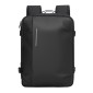 VEVOR Vacuum Travel Backpack, 35L, Vacuum Seal Compression Backpack με αντλία αέρα, Πολλαπλές τσέπες & θήκες, Αδιάβροχη χειραποσκευή βαλίτσας, Casual τσάντα προσωπικών αντικειμένων, Μαύρη
