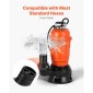Υποβρύχια αντλία απορριμμάτων VEVOR 550W, 18000 L/H, Υποβρύχια αντλία αποχέτευσης από χυτοσίδηρο με 2 σε κατάθλιψη, 10M Max Lift, Αποστράγγιση βρώμικου καθαρού νερού, για πισίνες, κήπο, λίμνη, υπόγειο, πλημμυρισμένες περιοχές