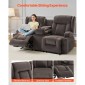 Ανακλινόμενος καναπές VEVOR Loveseat, Ηλεκτρικός ανακλινόμενος καναπές με θέρμανση & μασάζ, Ηλεκτρικός ανακλινόμενος καναπές σουέτ με κεντρική κονσόλα, θύρες USB, ποτηροθήκες & πλαϊνές τσάντες, διπλή καρέκλα Loveseat για σαλόνι