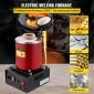 Κλίβανος τήξης χρυσού VEVOR, 1350W, μέγιστη θερμοκρασία 1150 ℃, ψηφιακός ηλεκτρικός φούρνος τήξης, με κεραμικό χωνευτήριο 3 kg, μήτρα πλινθωμάτων και γάντια, για επεξεργασία χρυσού, αργύρου, χαλκού, αλουμινίου