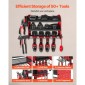 Βάση τοίχου VEVOR Power Tool Organizer, ράφι αποθήκευσης 3 επιπέδων με 4 θήκες τρυπανιού, θήκη εργαλείων και ράφι αποθήκευσης με πλαϊνά μανταλάκια, οργάνωση εργαλείων γκαράζ για γκαράζ, πάγκο εργασίας και εργαστήριο