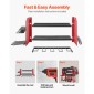 Βάση τοίχου VEVOR Power Tool Organizer, ράφι αποθήκευσης 3 επιπέδων με 4 θήκες τρυπανιού, θήκη εργαλείων και ράφι αποθήκευσης με πλαϊνά μανταλάκια, οργάνωση εργαλείων γκαράζ για γκαράζ, πάγκο εργασίας και εργαστήριο