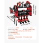 Βάση τοίχου VEVOR Power Tool Organizer, ράφι αποθήκευσης 3 επιπέδων με 4 θήκες τρυπανιού, θήκη εργαλείων και ράφι αποθήκευσης με πλαϊνά μανταλάκια, οργάνωση εργαλείων γκαράζ για γκαράζ, πάγκο εργασίας και εργαστήριο