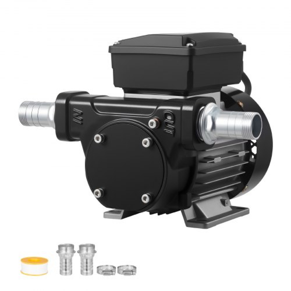 VEVOR Oil Transfer Pump 230V, 16 GPM 60 L/min, AC Electric Fuel Transfer Pump for Diesel Kerosene Biodiesel, 8 ft/2.4 m Max Suction Lift, 45 ft/13.7 m Max Lift, for Vehicles, Construction Sites, Farms