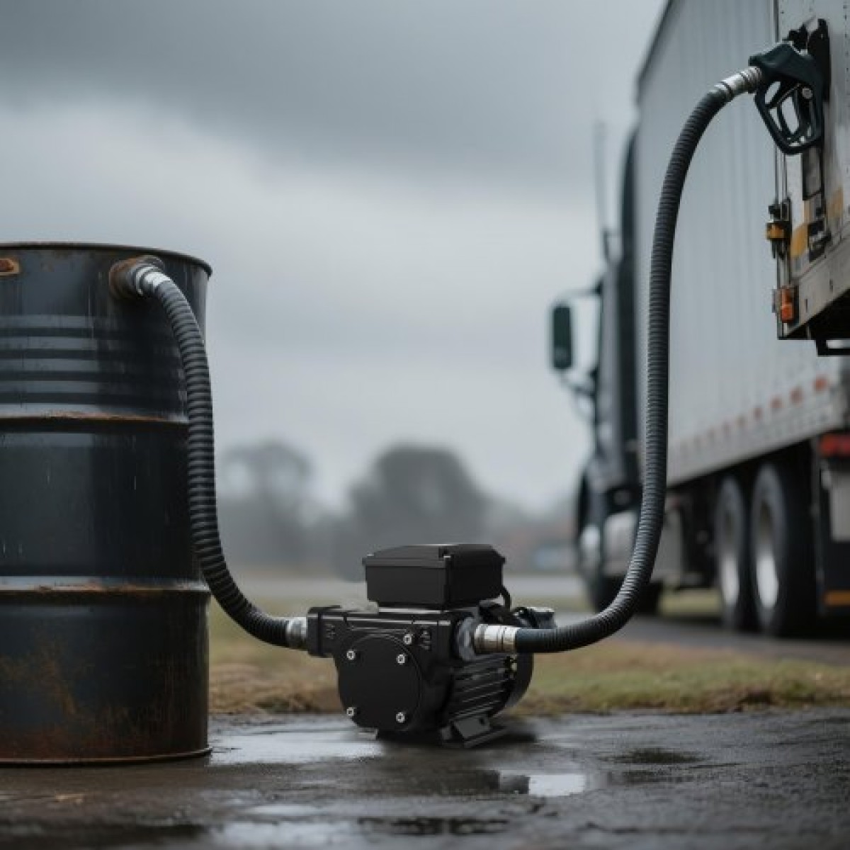 VEVOR Oil Transfer Pump 230V, 16 GPM 60 L/min, AC Electric Fuel Transfer Pump for Diesel Kerosene Biodiesel, 8 ft/2,4 m Max Suction Lift, 45 ft/13,7 m Max Lift, για Οχήματα, Εργοτάξια, Φάρμες