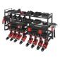 VEVOR Power Tool Organizer Βάση τοίχου, ράφι αποθήκευσης 4 επιπέδων με 8 θήκες για τρυπάνια, βάση εργαλείων και θήκη αποθήκευσης με κατσαβίδι, οργάνωση εργαλείων γκαράζ για γκαράζ, πάγκο εργασίας και εργαστήριο