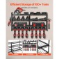 VEVOR Power Tool Organizer Βάση τοίχου, ράφι αποθήκευσης 4 επιπέδων με 8 θήκες για τρυπάνια, βάση εργαλείων και θήκη αποθήκευσης με κατσαβίδι, οργάνωση εργαλείων γκαράζ για γκαράζ, πάγκο εργασίας και εργαστήριο