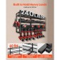VEVOR Power Tool Organizer Βάση τοίχου, ράφι αποθήκευσης 4 επιπέδων με 8 θήκες για τρυπάνια, βάση εργαλείων και θήκη αποθήκευσης με κατσαβίδι, οργάνωση εργαλείων γκαράζ για γκαράζ, πάγκο εργασίας και εργαστήριο