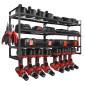 VEVOR Power Tool Organizer Βάση τοίχου, ράφι αποθήκευσης 4 επιπέδων με 8 θήκες για τρυπάνια, βάση εργαλείων και θήκη αποθήκευσης με κατσαβίδι, οργάνωση εργαλείων γκαράζ για γκαράζ, πάγκο εργασίας και εργαστήριο