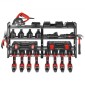 VEVOR Power Tool Organizer Βάση τοίχου, ράφι αποθήκευσης 4 επιπέδων με 8 θήκες για τρυπάνια, βάση εργαλείων και θήκη αποθήκευσης με κατσαβίδι, οργάνωση εργαλείων γκαράζ για γκαράζ, πάγκο εργασίας και εργαστήριο