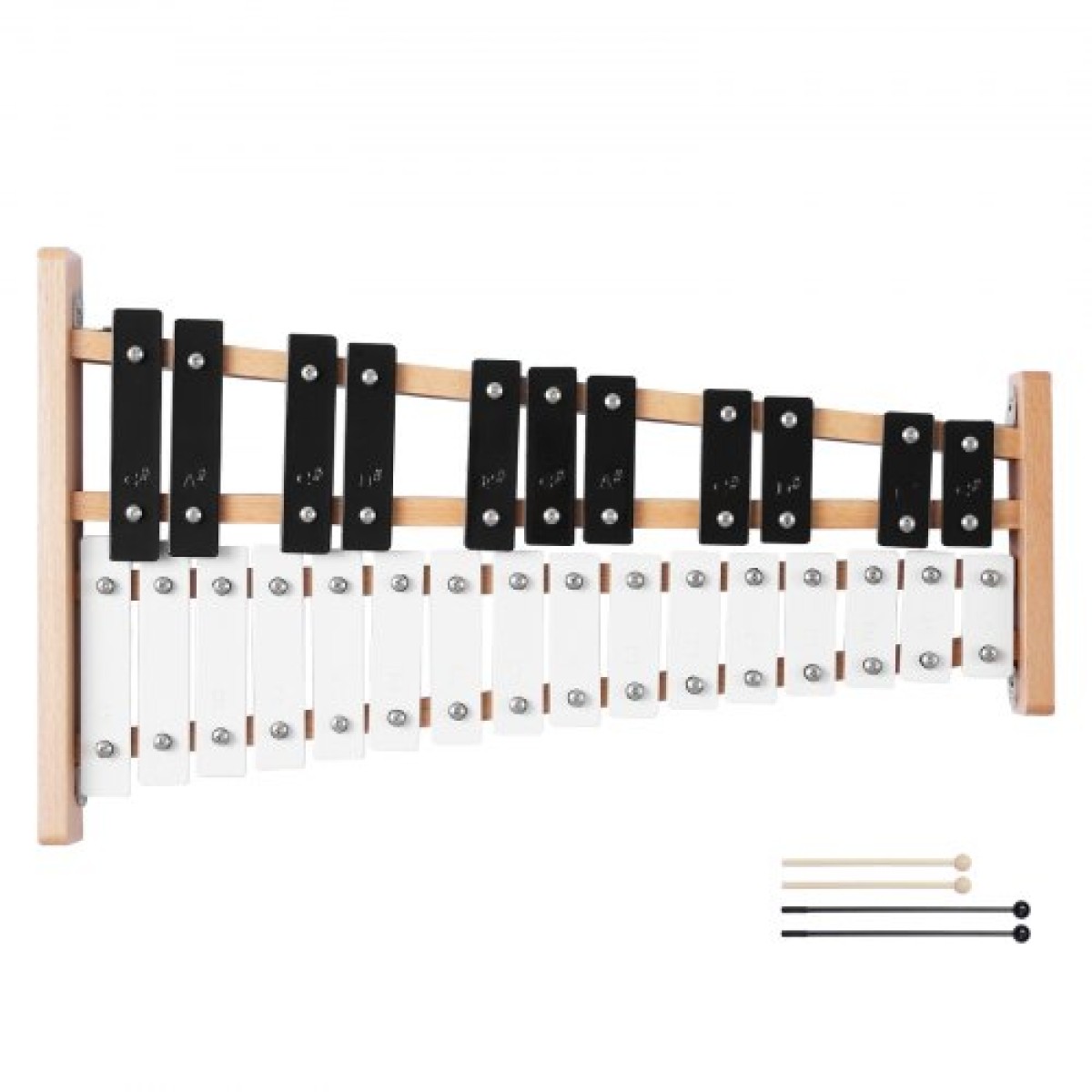 Ξυλόφωνο VEVOR Glockenspiel, 27 νότες, Επαγγελματικό όργανο κρουστών ξυλόφωνου, με μεταλλικά πλήκτρα, περιλαμβάνει 4 σφυρί, τσάντα μεταφοράς, μουσικό όργανο αρχαρίων για ενήλικες και παιδιά διδασκαλία μουσικής