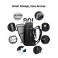 VEVOR Vacuum Travel Backpack, 80L, Επεκτάσιμο Σακίδιο Ταξιδίου συμπίεσης Vacuum Seal με αντλία, με κλειδαριά εγκεκριμένη από TSA, Airback Vacpack, Αδιάβροχη χειραποσκευή, για επαγγελματικούς λόγους, Μαύρο
