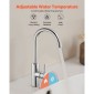 Βρύση νεροχύτη VEVOR Touchless Kitchen Bar, βρύση μπάνιου με αυτόματο αισθητήρα κίνησης μονής λαβής, ευέλικτο περιστρεφόμενο μίξερ κρύου ζεστού νερού Hands-free για σωλήνα 9,5 mm, επιχρωμιωμένο ασήμι