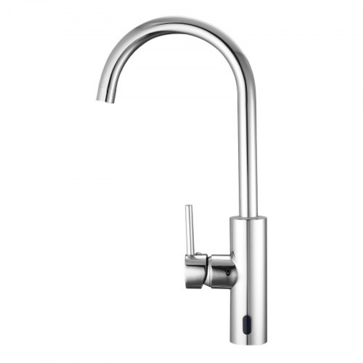 Βρύση νεροχύτη VEVOR Touchless Kitchen Bar, βρύση μπάνιου με αυτόματο αισθητήρα κίνησης μονής λαβής, ευέλικτο περιστρεφόμενο μίξερ κρύου ζεστού νερού Hands-free για σωλήνα 9,5 mm, επιχρωμιωμένο ασήμι