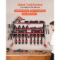 Βάση τοίχου VEVOR Power Tool Organizer, ράφι αποθήκευσης 4 επιπέδων με 8 θήκες για τρυπάνια, θήκη εργαλείων και ράφι αποθήκευσης με πλαϊνούς μανταλάκια, οργάνωση εργαλείων γκαράζ για γκαράζ, πάγκο εργασίας και εργαστήριο