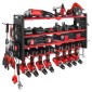Βάση τοίχου VEVOR Power Tool Organizer, ράφι αποθήκευσης 4 επιπέδων με 8 θήκες για τρυπάνια, θήκη εργαλείων και ράφι αποθήκευσης με πλαϊνούς μανταλάκια, οργάνωση εργαλείων γκαράζ για γκαράζ, πάγκο εργασίας και εργαστήριο