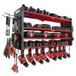 Βάση τοίχου VEVOR Power Tool Organizer, ράφι αποθήκευσης 4 επιπέδων με 8 θήκες για τρυπάνια, θήκη εργαλείων και ράφι αποθήκευσης με πλαϊνούς μανταλάκια, οργάνωση εργαλείων γκαράζ για γκαράζ, πάγκο εργασίας και εργαστήριο