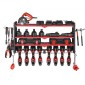 Βάση τοίχου VEVOR Power Tool Organizer, ράφι αποθήκευσης 4 επιπέδων με 8 θήκες για τρυπάνια, θήκη εργαλείων και ράφι αποθήκευσης με πλαϊνούς μανταλάκια, οργάνωση εργαλείων γκαράζ για γκαράζ, πάγκο εργασίας και εργαστήριο