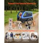 Ρυμουλκούμενο ποδηλάτου VEVOR Dog, Υποστηρίζει έως και 40 κιλά, Μεταφορέας ποδηλάτου Pet Cart για μικρά και μεγάλα σκυλιά, Εύκολο αναδιπλούμενο πλαίσιο με τροχό γρήγορης απελευθέρωσης, Universal ζευκτήρας ποδηλάτου, ανακλαστήρας, σημαία, εσωτερικό λουρί
