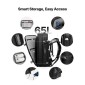 VEVOR Vacuum Travel Backpack, 65L, Επεκτάσιμο σακίδιο πλάτης συμπίεσης κενού, με εγκεκριμένη κλειδαριά TSA, θήκες πολλαπλών τσέπες, αδιάβροχη βαλίτσα μεταφοράς, χωρίς αντλία, μαύρο