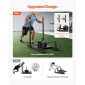 VEVOR Weight Sled, Steel Power Sled, Fitness Strength Training Sleds for Athletic Exercise Improvement Speed, Workout Fitness Equipment with Handle, Συμβατό με πλάκες βάρους 25/51 mm, Μαύρο