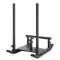 VEVOR Weight Sled, Steel Power Sled, Fitness Strength Training Sleds for Athletic Exercise Improvement Speed, Workout Fitness Equipment with Handle, Συμβατό με πλάκες βάρους 25/51 mm, Μαύρο